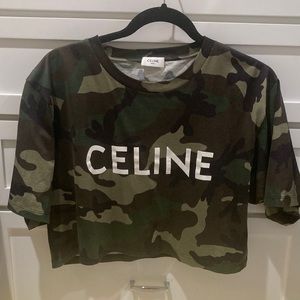 Celine Cropped Camo T